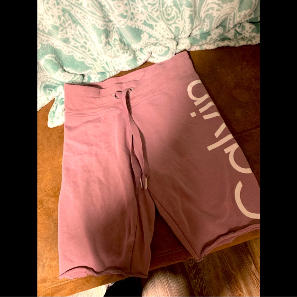 Woman’s pink Calvin Klein cloth shorts.  soft pink. Size small